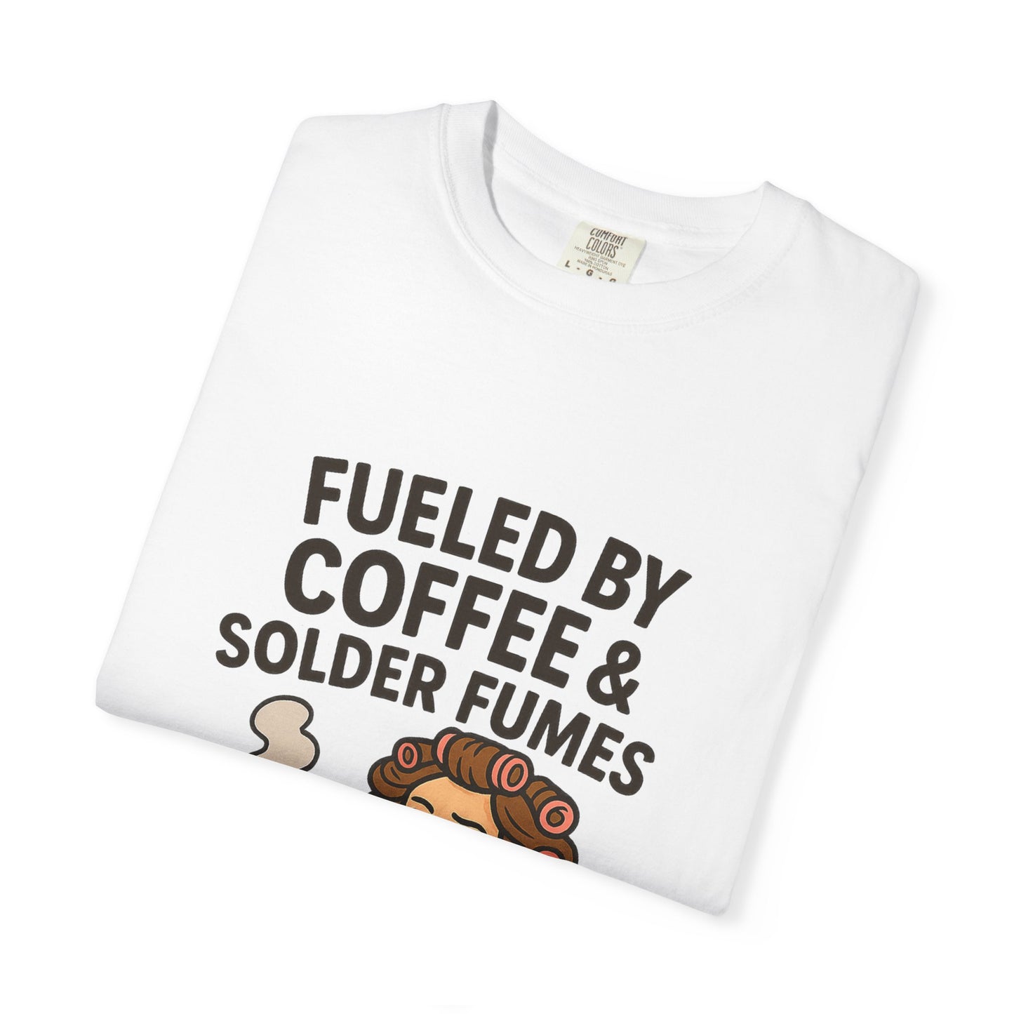 Fueled by Coffee Graphic Tee, Unisex T-Shirt, Gift for Tech Enthusiasts, Geeky Apparel, Quirky Design, Coffee Lovers Shirt