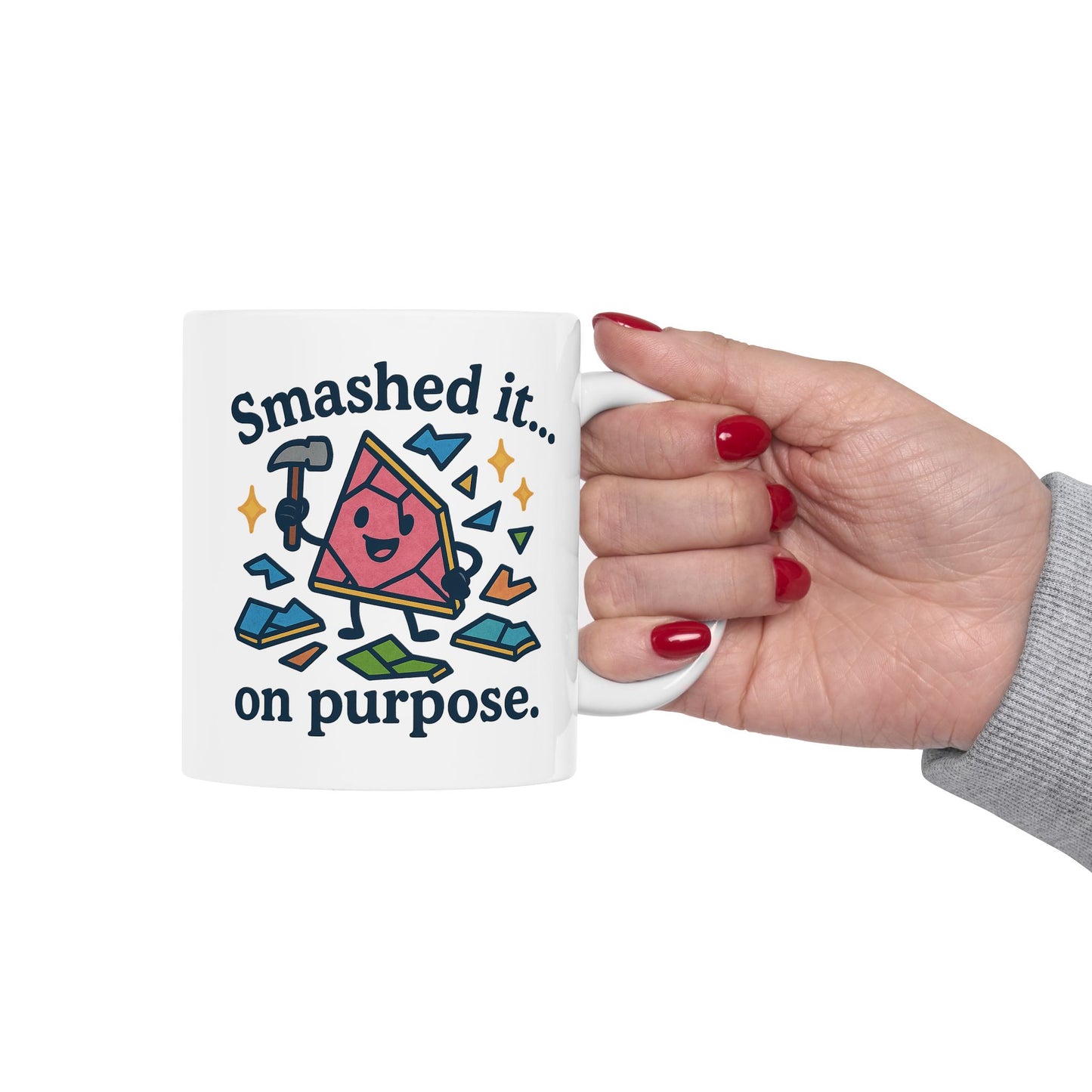 Fun Ceramic Mug, Motivational Gift for Coffee Lovers, Unique Desk Accessory, Perfect for Birthdays, Funny Office Cup