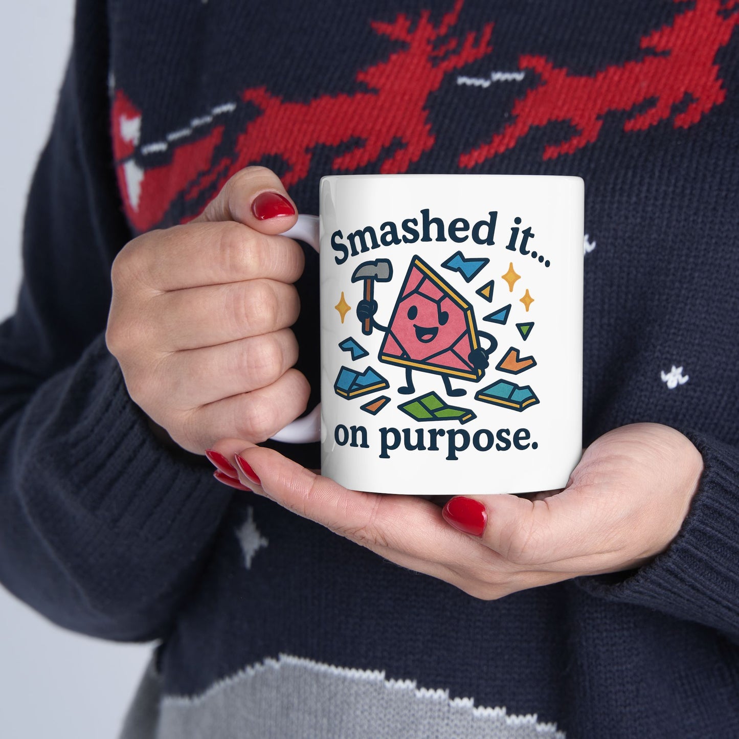 Fun Ceramic Mug, Motivational Gift for Coffee Lovers, Unique Desk Accessory, Perfect for Birthdays, Funny Office Cup