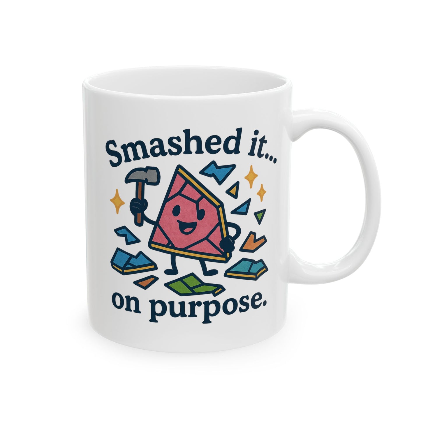 Fun Ceramic Mug, Motivational Gift for Coffee Lovers, Unique Desk Accessory, Perfect for Birthdays, Funny Office Cup