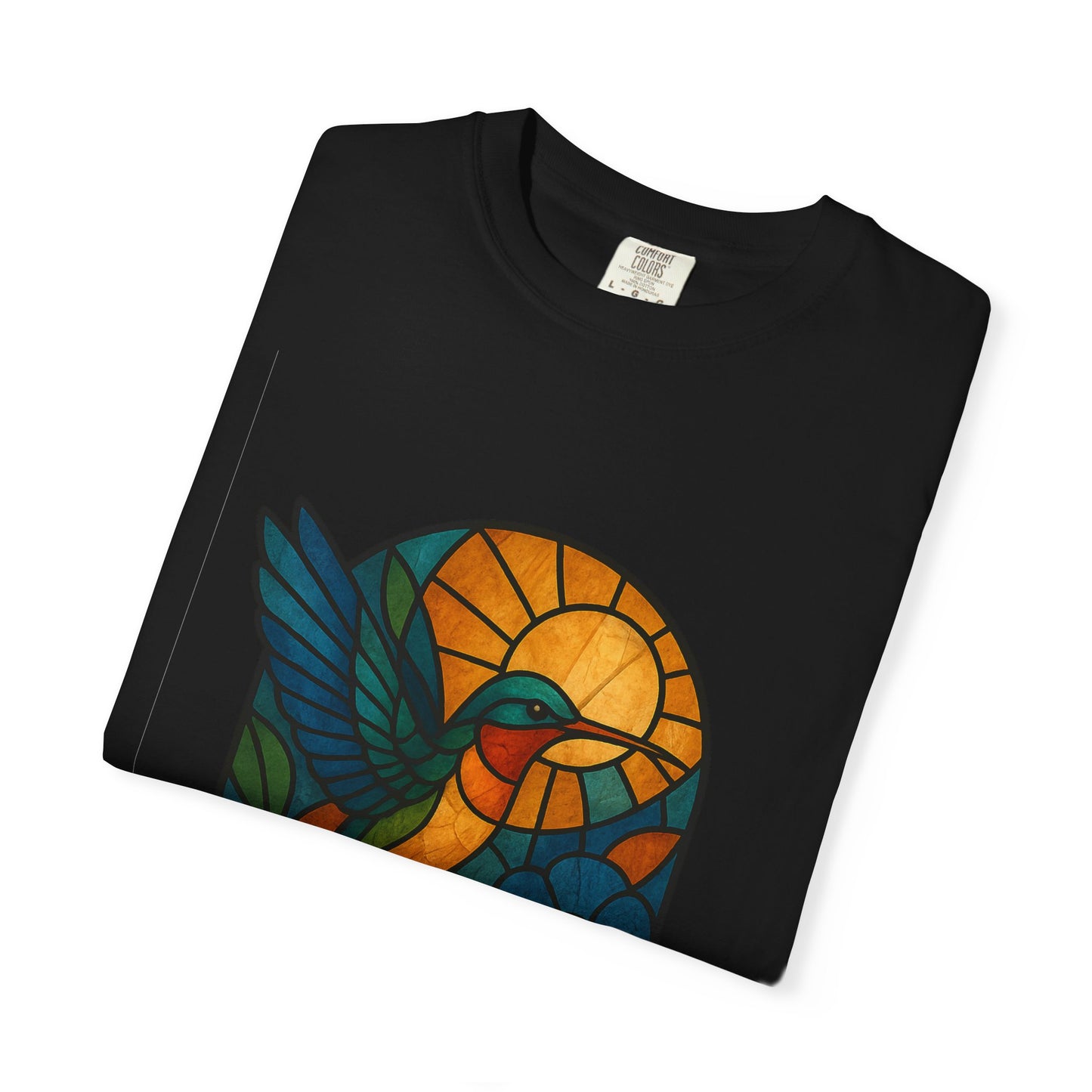 Vibrant Stained Glass T-Shirt, Unisex Tee, Colorful Graphic Shirt, Casual Wear, Gift for Nature Lovers, Eco-Friendly Fashion