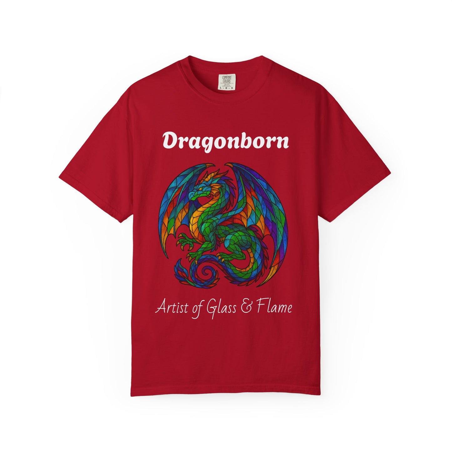 Dragonborn Unisex T-Shirt, Fantasy Shirt, Gift for Gamers, Art Lover's Tee, DnD Apparel, Colorful Graphic Tee