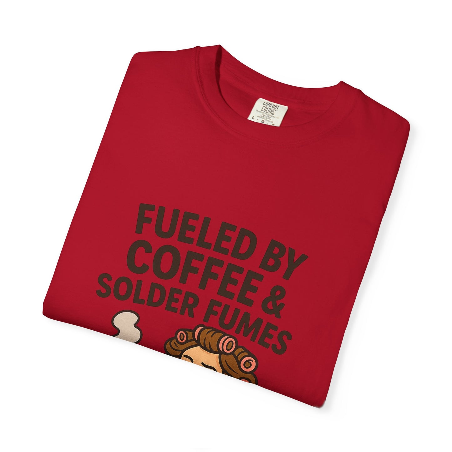 Fueled by Coffee Graphic Tee, Unisex T-Shirt, Gift for Tech Enthusiasts, Geeky Apparel, Quirky Design, Coffee Lovers Shirt
