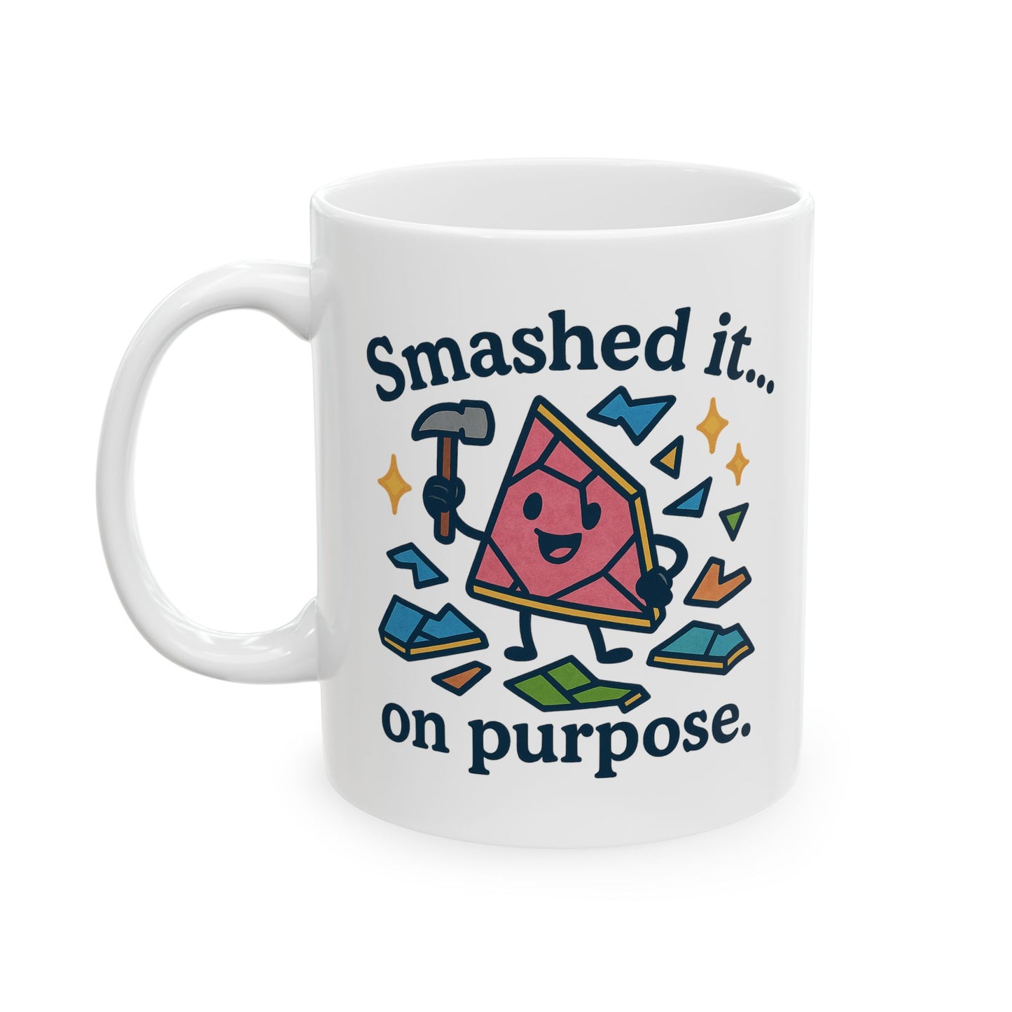 Fun Ceramic Mug, Motivational Gift for Coffee Lovers, Unique Desk Accessory, Perfect for Birthdays, Funny Office Cup