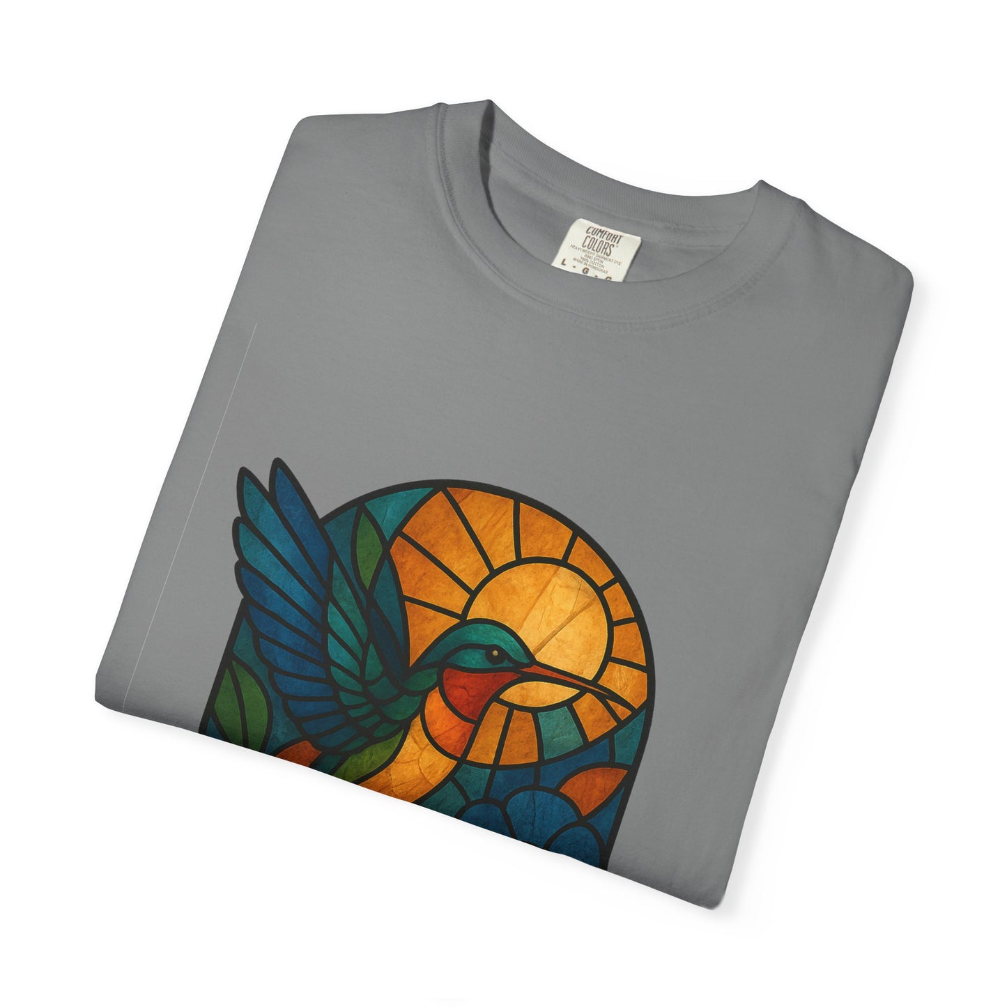 Vibrant Stained Glass T-Shirt, Unisex Tee, Colorful Graphic Shirt, Casual Wear, Gift for Nature Lovers, Eco-Friendly Fashion