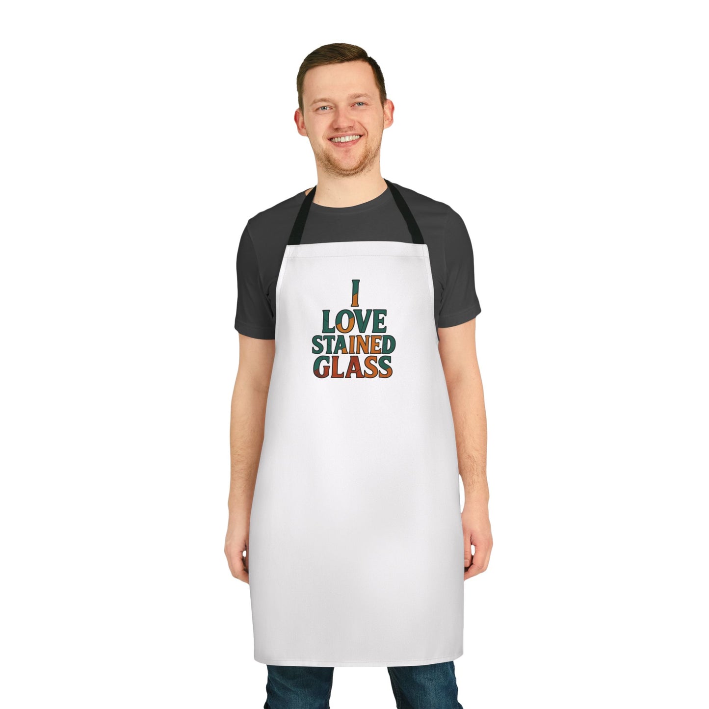 Colorful Stained Glass Apron, Perfect for Cooking, DIY Crafting, Gift for Artists, Kitchen Accessory, Unique Gift Idea, Home Chef Essentials