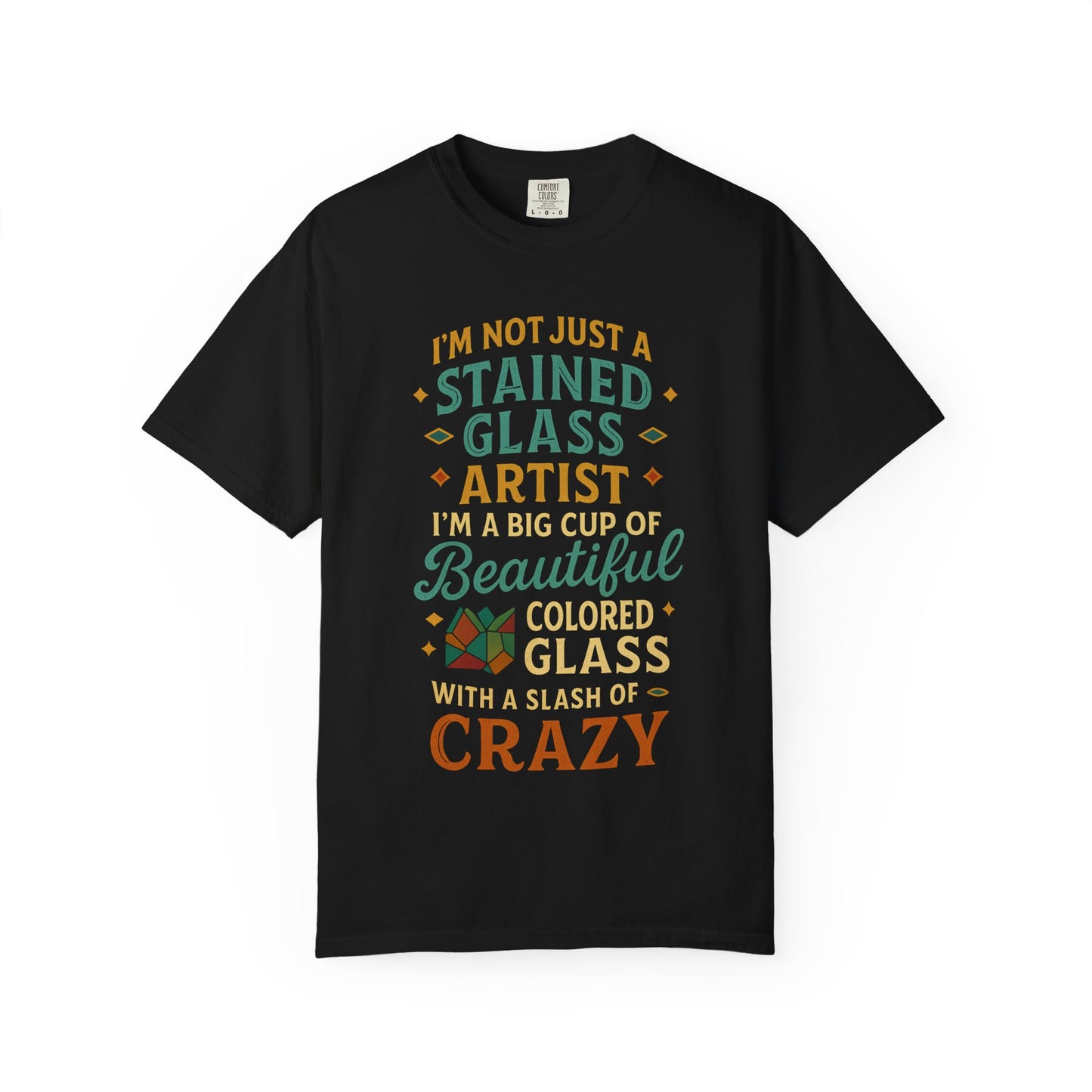 Creative Stained Glass Artist T-Shirt | Perfect Gift for Artists, Colorful Tee for Craft Lovers, Unique Art Apparel, Birthday Gift
