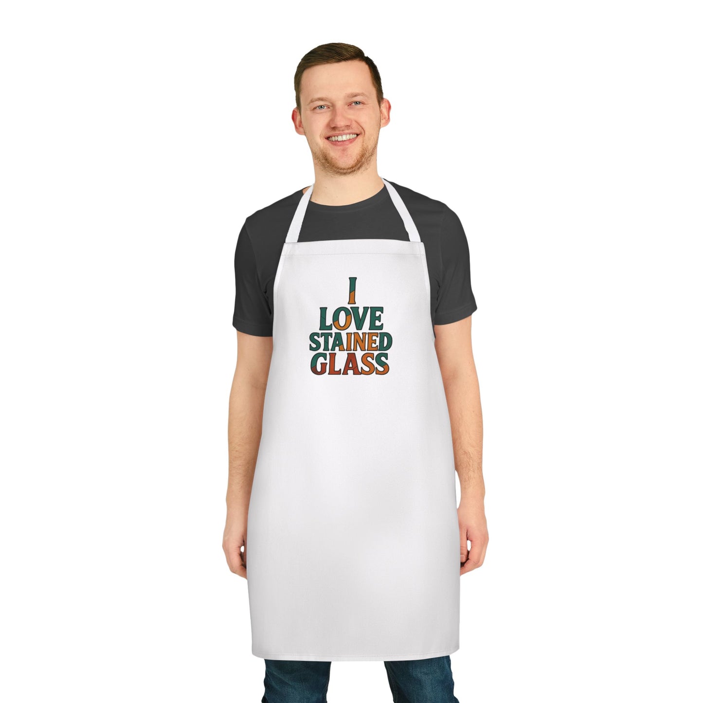 Colorful Stained Glass Apron, Perfect for Cooking, DIY Crafting, Gift for Artists, Kitchen Accessory, Unique Gift Idea, Home Chef Essentials