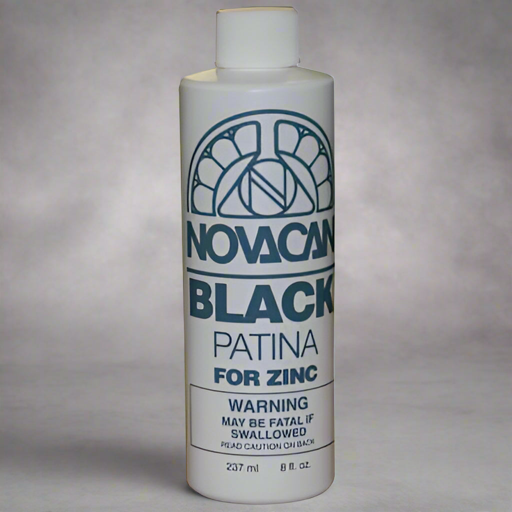 Novacan Black Patina for Zinc 8oz.