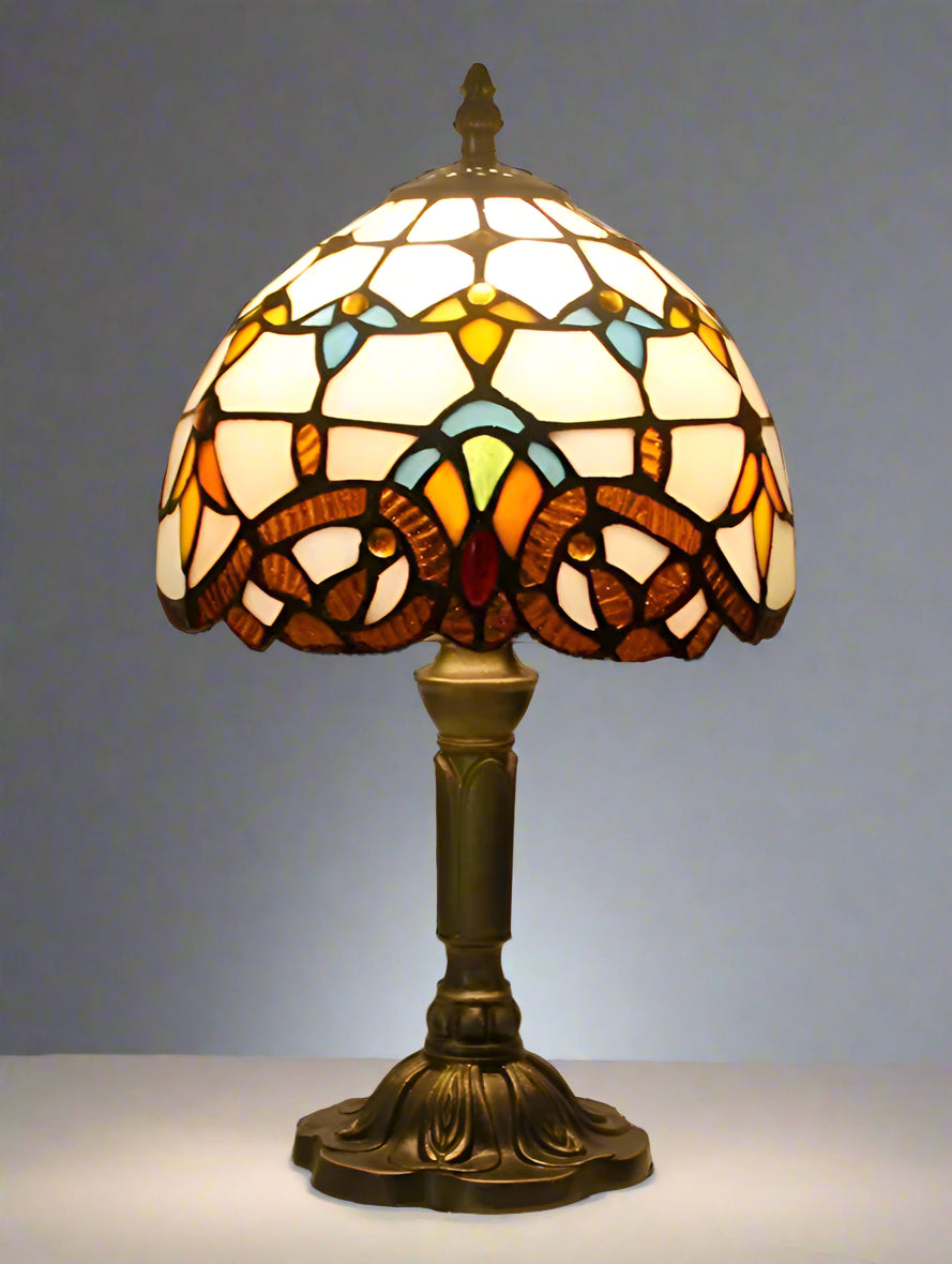 Luxury Room Decoration Tiffany Table Lamp Home Decor Desk Lamp Stained Glass Lampshade Bedside Night Light