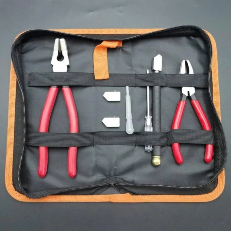 Glass Cutting Tool Set Glass Nipper Glass Running Plier for Stained Glass .Y1QB