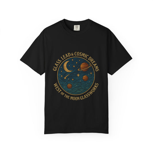 Cosmic Dreams T-shirt - Unisex Garment-Dyed Tee, Celestial Apparel, Astronaut Gift, Space Lover Shirt, Astrology Clothing