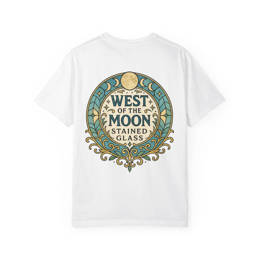 West of the Moon Stained Glass T-Shirt, Unisex Graphic Tee, Bohemian Style Shirt, Casual Wear, Unique Gift for Art Lovers