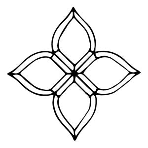 12 x 12 in. 4 pieces bevel cluster